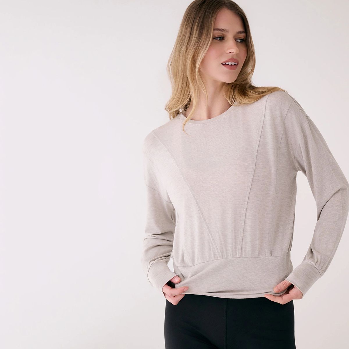 LOLE Elisia Long Sleeve Pebble Heather
