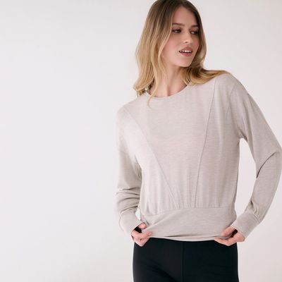 LOLE Elisia Long Sleeve Pebble Heather LOLE Elisia Long Sleeve Pebble Heather