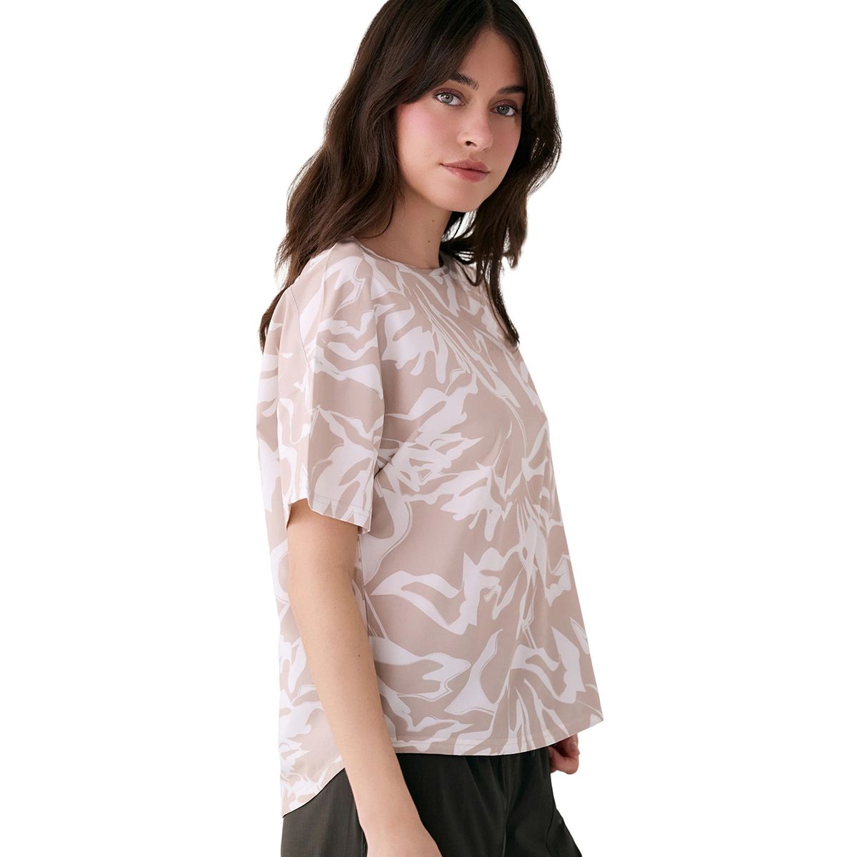LOLE Olivie Short Sleeve Botanica Abalone
