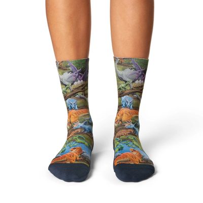 Good Luck Sock Dinosaur World Socks Womens 5-9