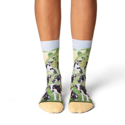 Good Luck Sock Dairy Cows Socks Womens 5-9