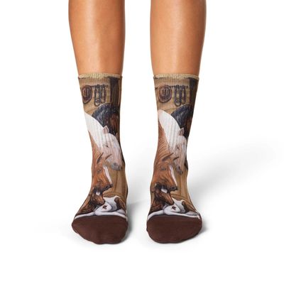 Good Luck Sock Horses in a Stable Socks Womens 5-9