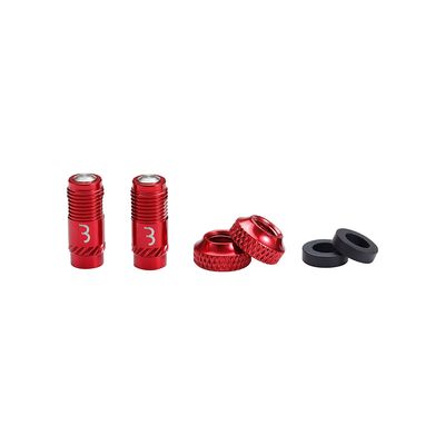 BBB Cycling BTI-165 CoreCap, Tubeless Valve, Red, Pair