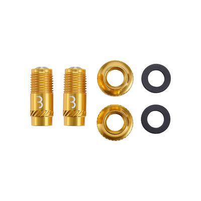 BBB Cycling BTI-165 CoreCap, Tubeless Valve, Gold, Pair