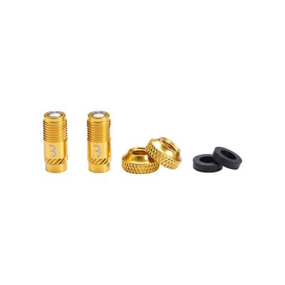 BBB Cycling BTI-165 CoreCap, Tubeless Valve, Gold, Pair