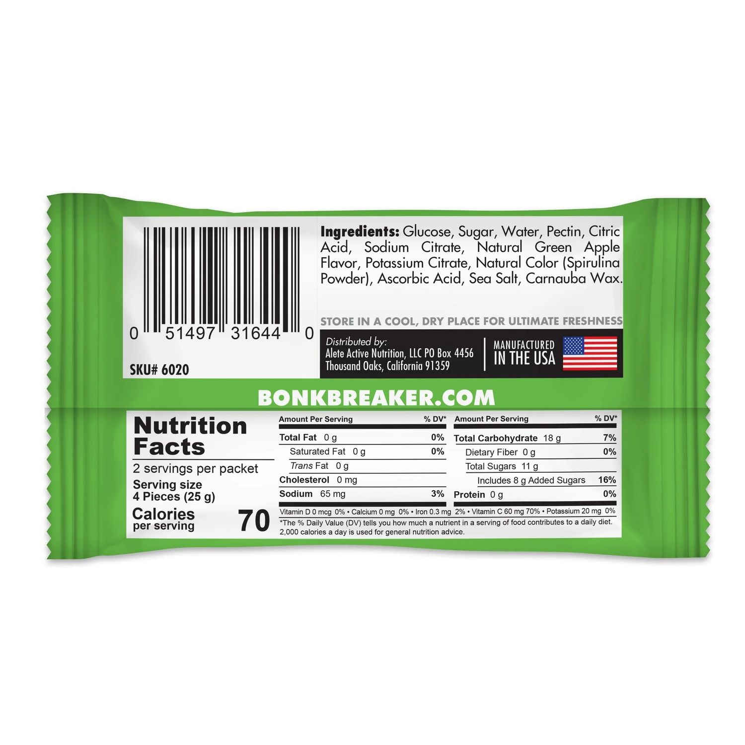 Salt Stick Energy Gummies Green Apple Single