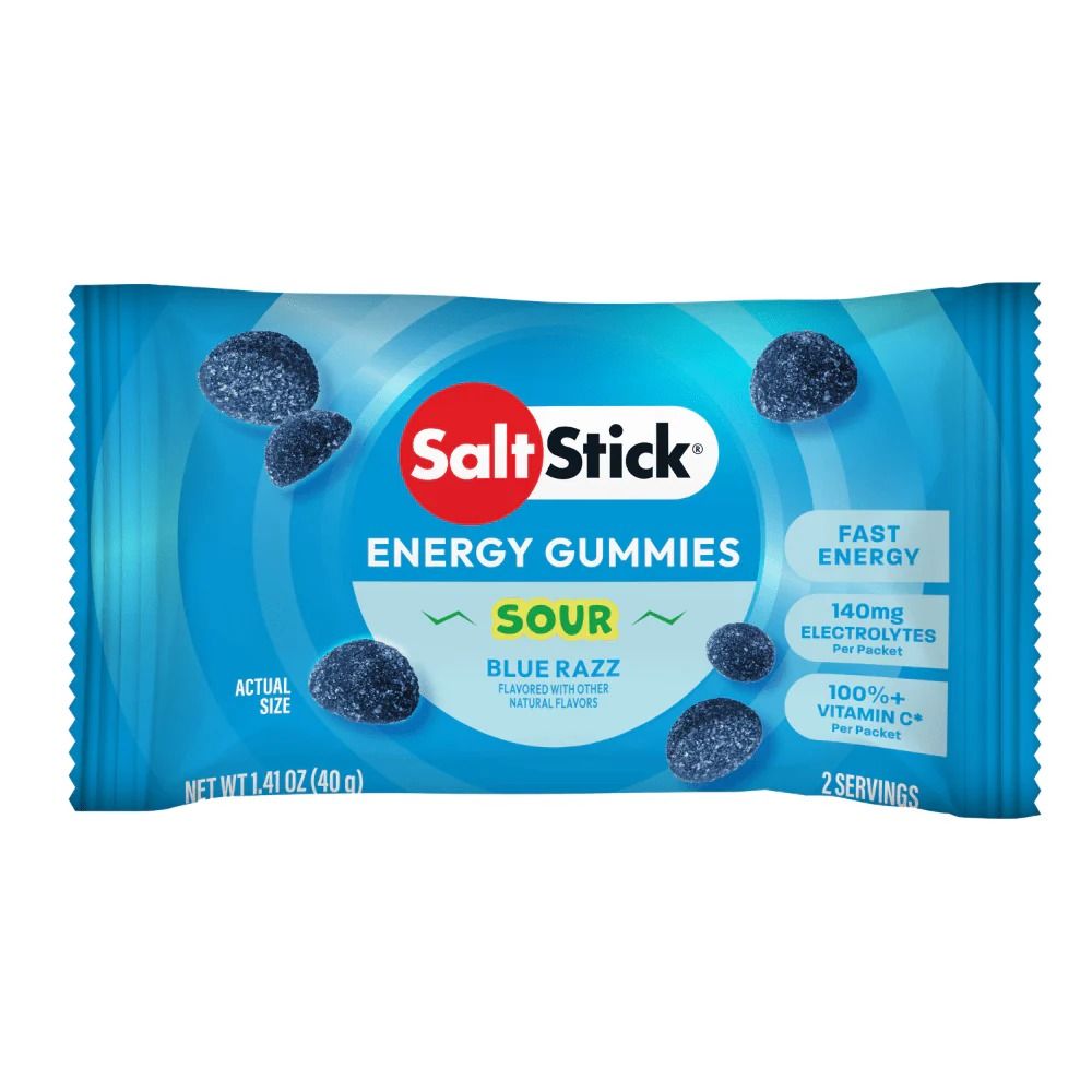 Salt Stick Energy Gummies Sour Blue Raspberry Single