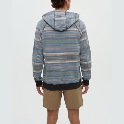 tentree M Woodrow Hoodie Graphite Multi Stripe