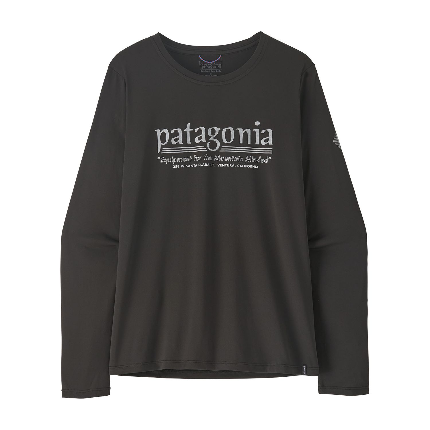 Patagonia W L/S Cap Cool Daily - Hut Tripper Black Patagonia W L/S Cap Cool Daily - Hut Tripper Black