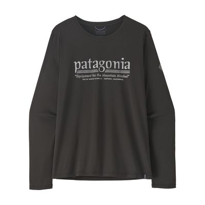 Patagonia W L/S Cap Cool Daily - Hut Tripper Black Patagonia W L/S Cap Cool Daily - Hut Tripper Black