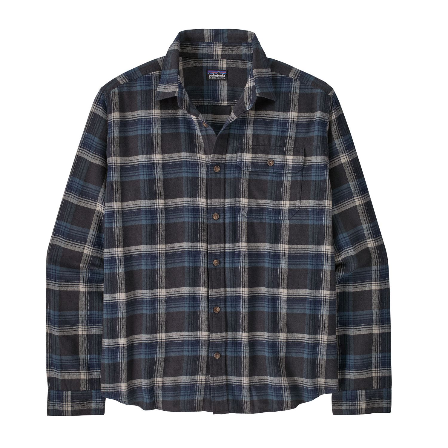 Patagonia M L/S LW Fjord Flannel Cozy Cabin: Black
