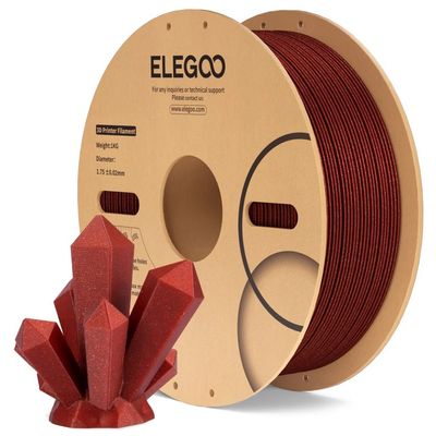 ELEGOO PLA Sparkle Filament 1.75mm 1KG - Red Sparkle