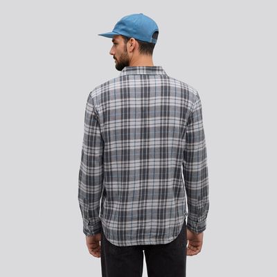 tentree M Kapok Flannel Colville Graphite/Spruce Plaid