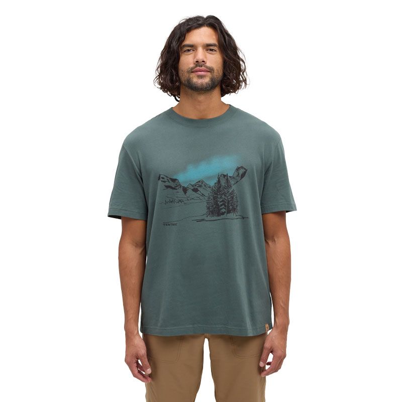tentree M Parks Landscape Relaxed Tee Pine Green/Meteorite tentree M Parks Landscape Relaxed Tee Pine Green/Meteorite