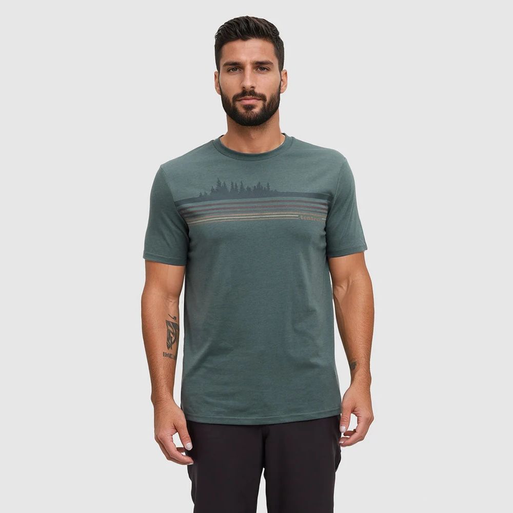 tentree M Retro Treeline Tee Pine Green/Meteorite tentree M Retro Treeline Tee Pine Green/Meteorite