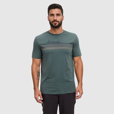 tentree M Retro Treeline Tee Pine Green/Meteorite tentree M Retro Treeline Tee Pine Green/Meteorite
