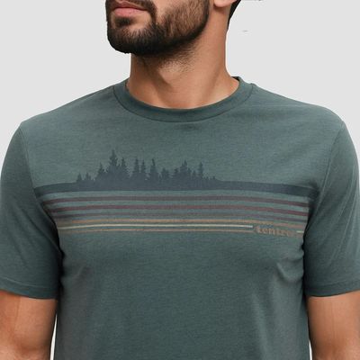 tentree M Retro Treeline Tee Pine Green/Meteorite