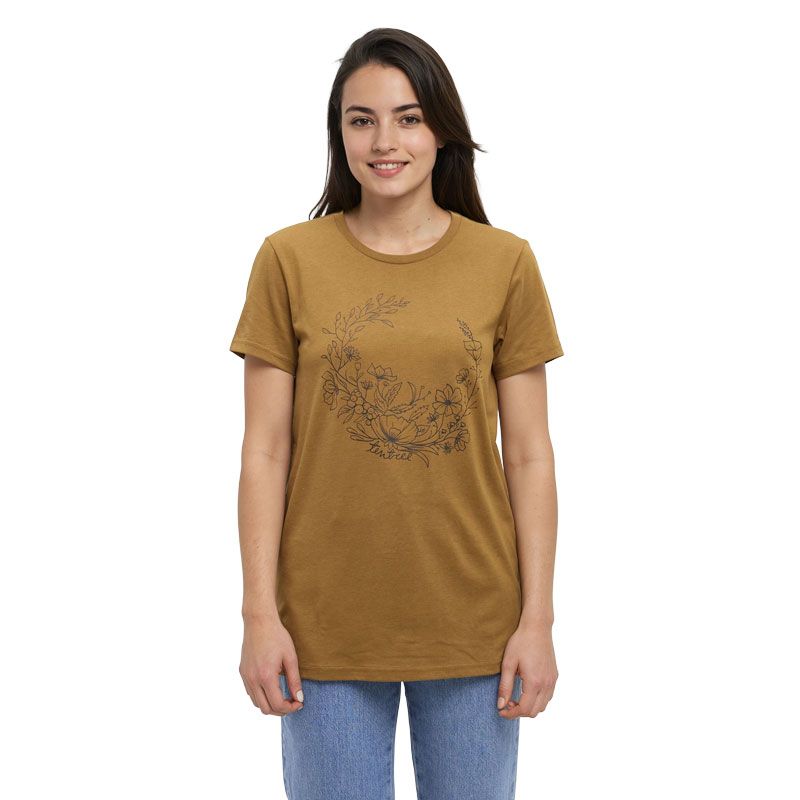 tentree W Evergreen Floral Tee Cider/Meteorite