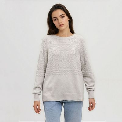 tentree W Mesa Sweater Light Grey