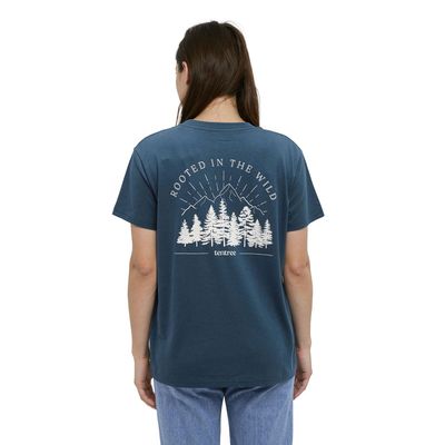 tentree W Rooted Tee Pacific Teal/White Oak