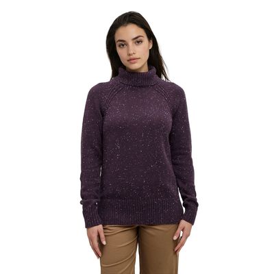 tentree W Spokane Fleck Sweater Plum Royale Fleck