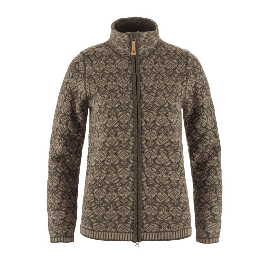 Fjallraven W Snow Cardigan Suede Brown Fjallraven W Snow Cardigan Suede Brown
