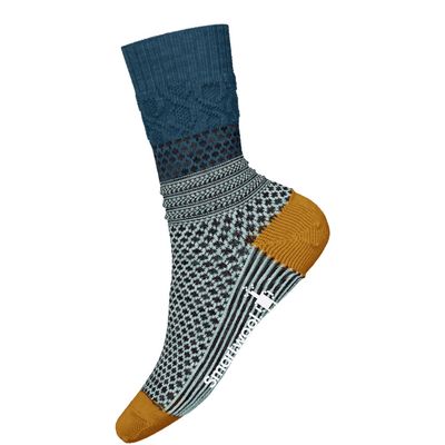 Smartwool W Everyday Cozy Popcorn Cable Crew Frosty Grn