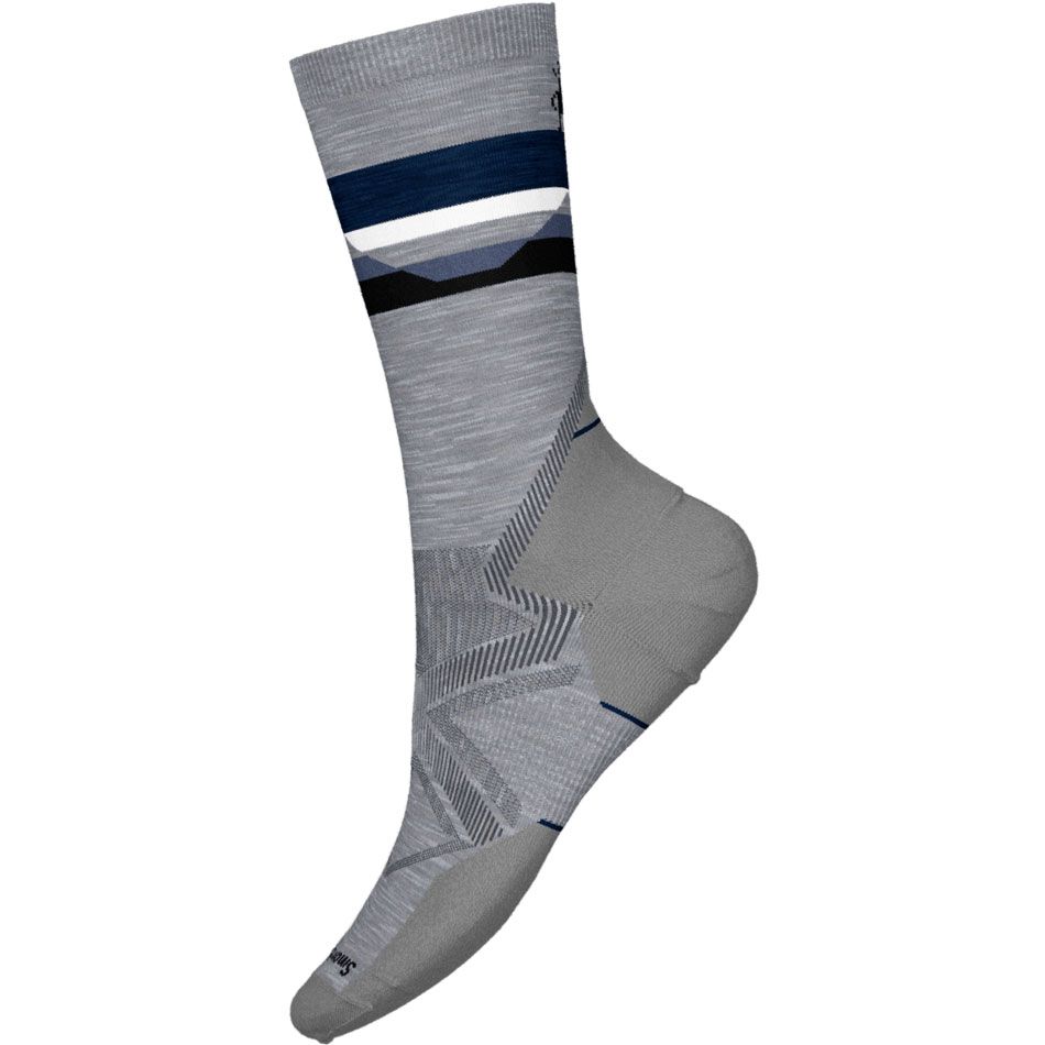 Smartwool Run Cold Target Cush Horizons Crew Light Gray Smartwool Run Cold Target Cush Horizons Crew Light Gray