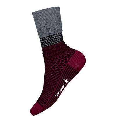 Smartwool W Cozy Popcorn Cable Crew Black-Tibetan