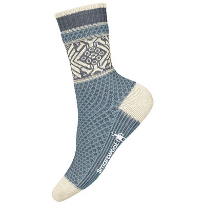 Smartwool W Cozy Popcorn Snowflake Crew Serene Blue