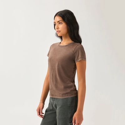 DU/ER W PurePima Slim Crew Washed Espresso