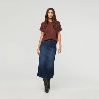 DU/ER W PurePima Dolman Tee Chestnut