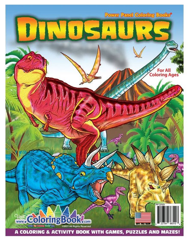 12-Pack Dinosaurs Coloring Book 8.5"x11"