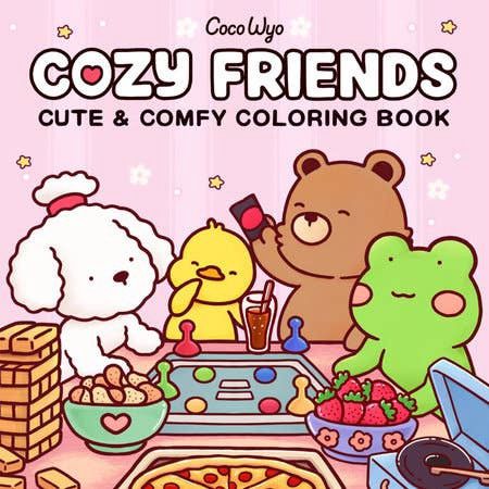 Cozy Friends Coloring Book For Adults And Kids Cozy Friends Coloring Book For Adults And Kids