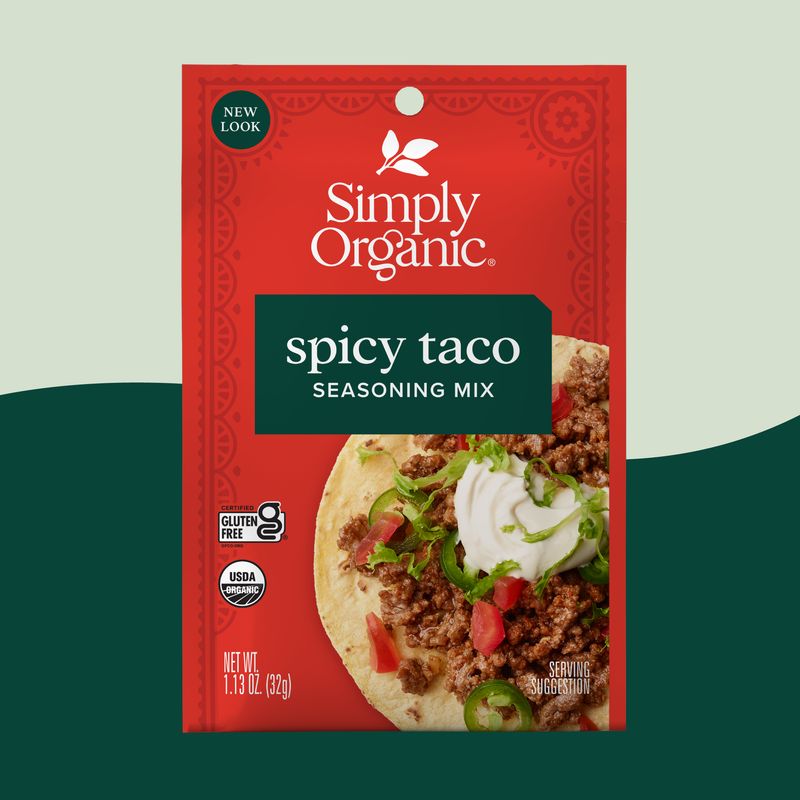 Spicy Taco Seasoning Mix, Certified Organic, Vegan, 1.13 Oz