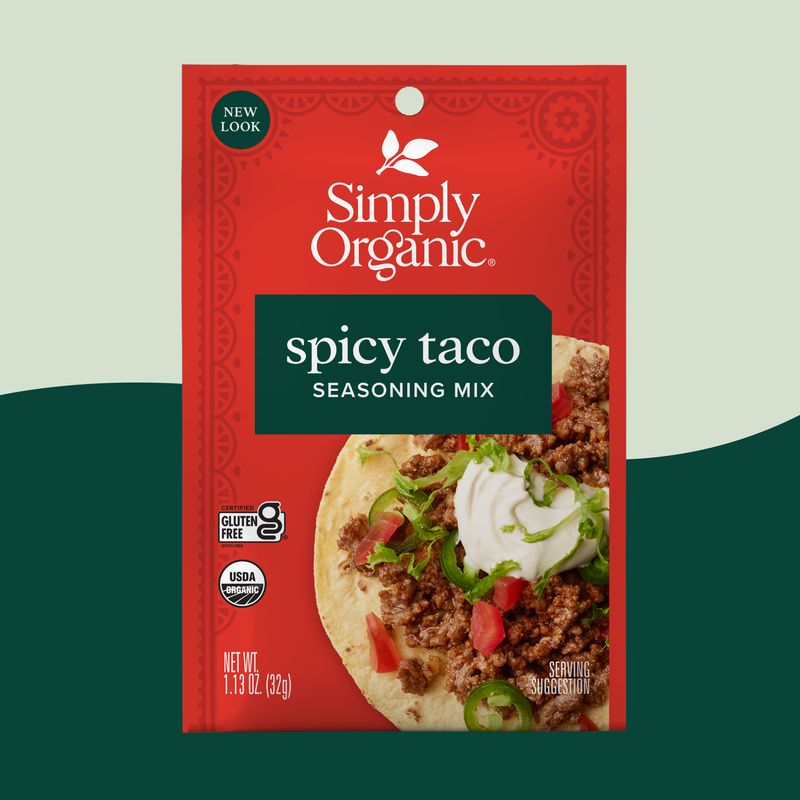 Spicy Taco Seasoning Mix, Certified Organic, Vegan, 1.13 Oz