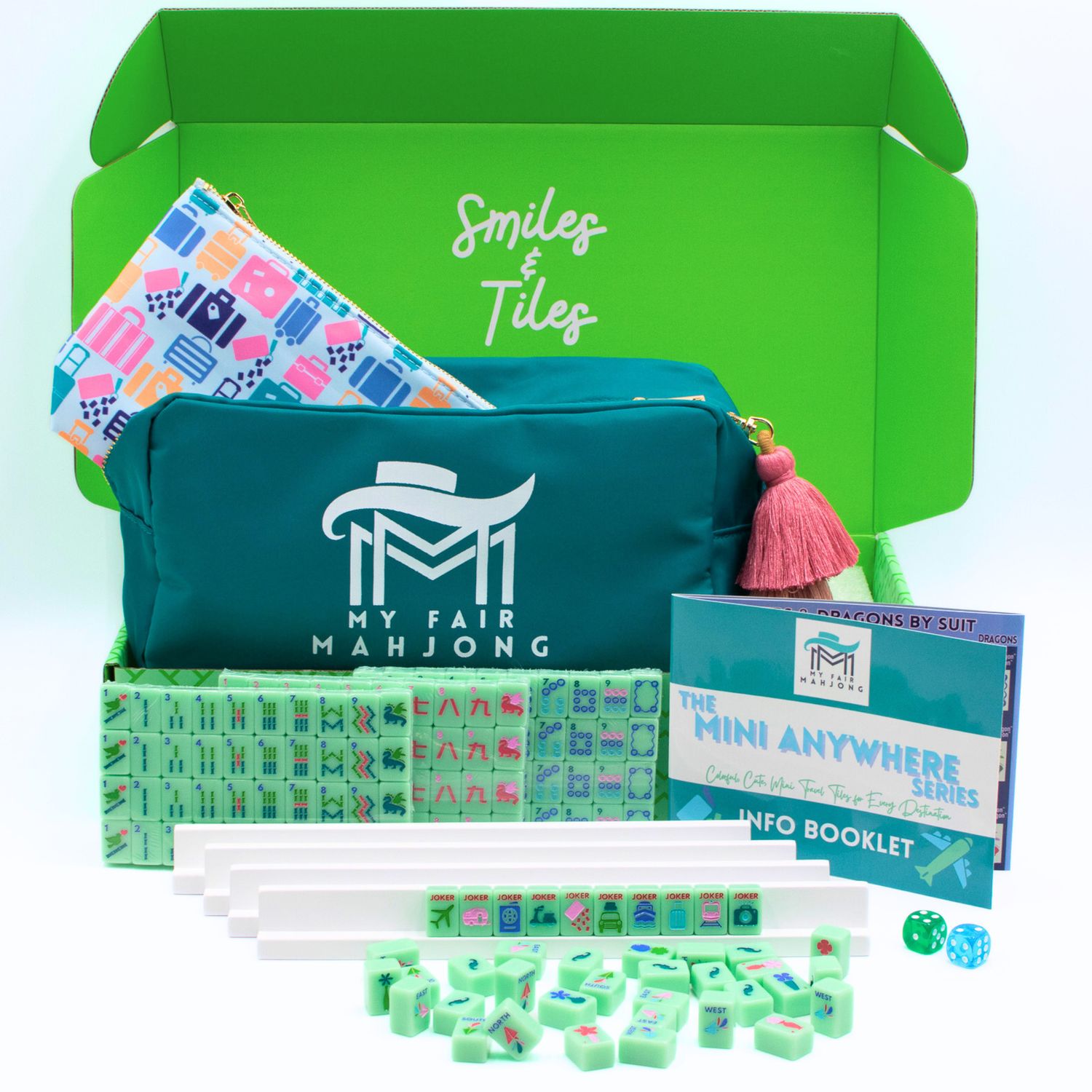 MINI TRAVEL MAHJONG | Mini Anywhere Series | Green MINI TRAVEL MAHJONG | Mini Anywhere Series | Green
