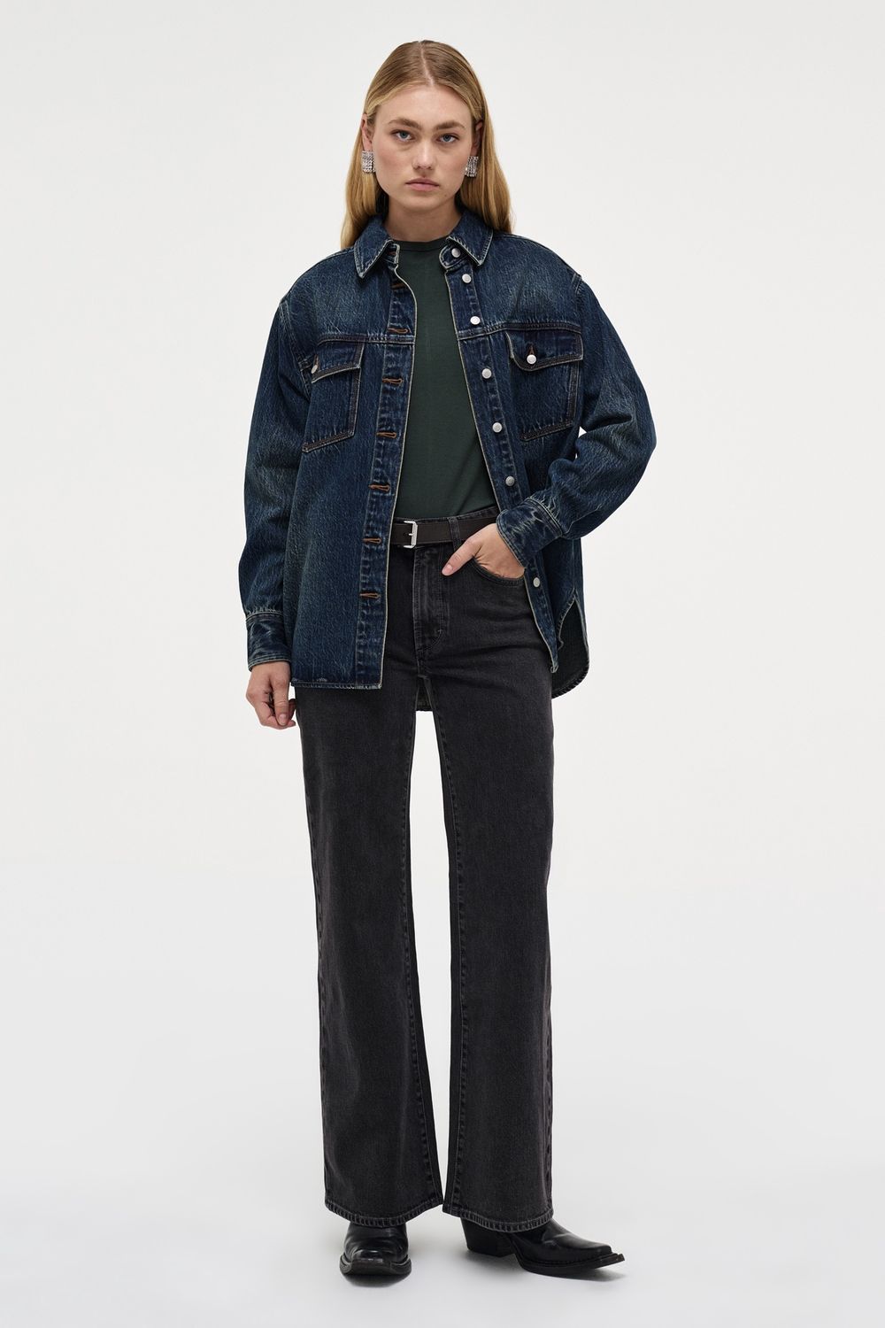 Neuw Eva Wide French Black - Washed Black