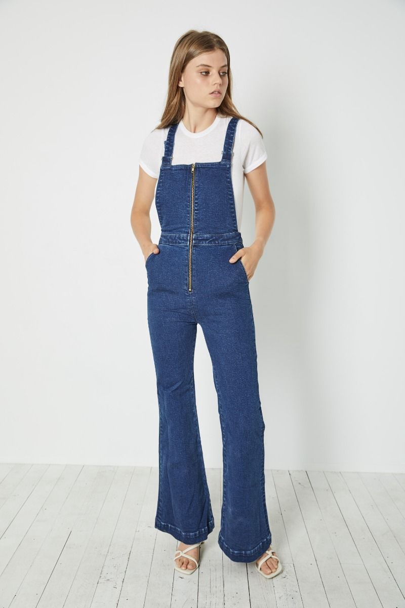 Rollas Eastcoast Flare Overall - French Blue