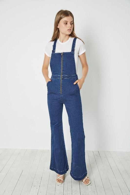 Rollas Eastcoast Flare Overall - French Blue