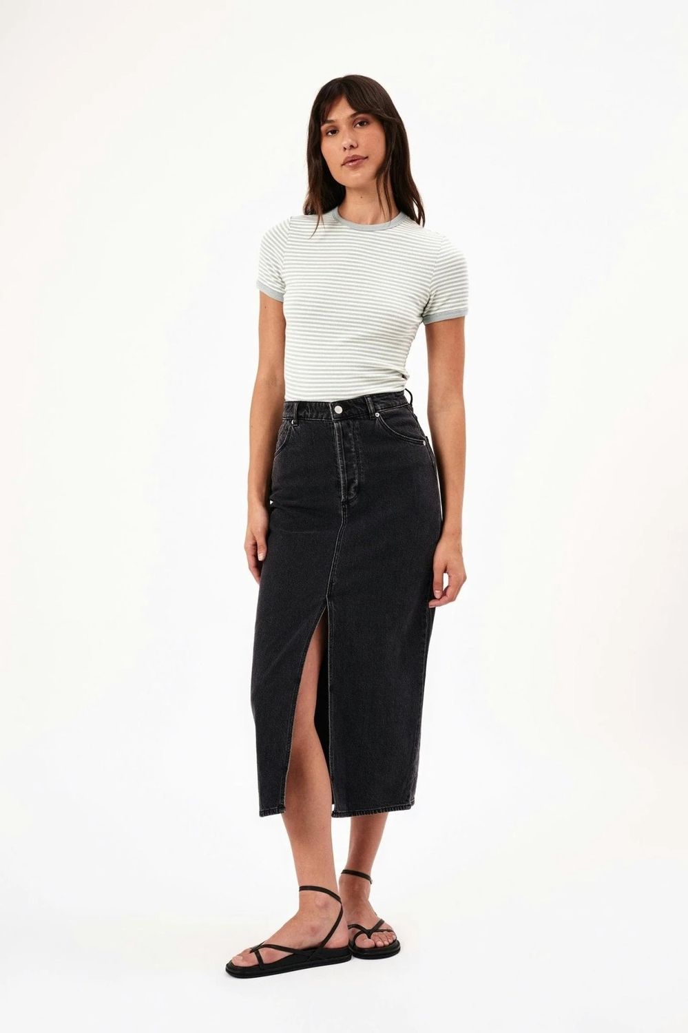 Rollas Chicago Skirt Ash Black - Washed Black