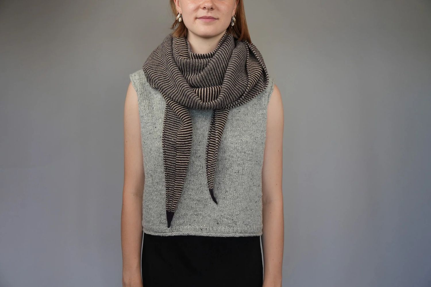 Knit Shepherd Punakaiki Scarf in Camel Down