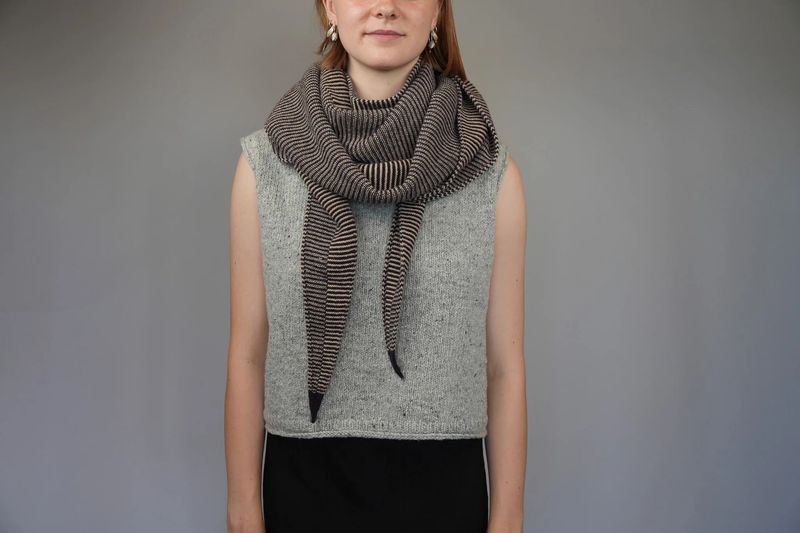 Knit Shepherd Punakaiki Scarf in Camel Down