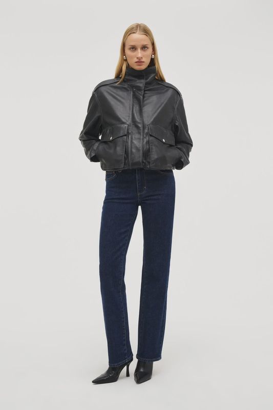 Neuw Scene Leather Jacket - Black