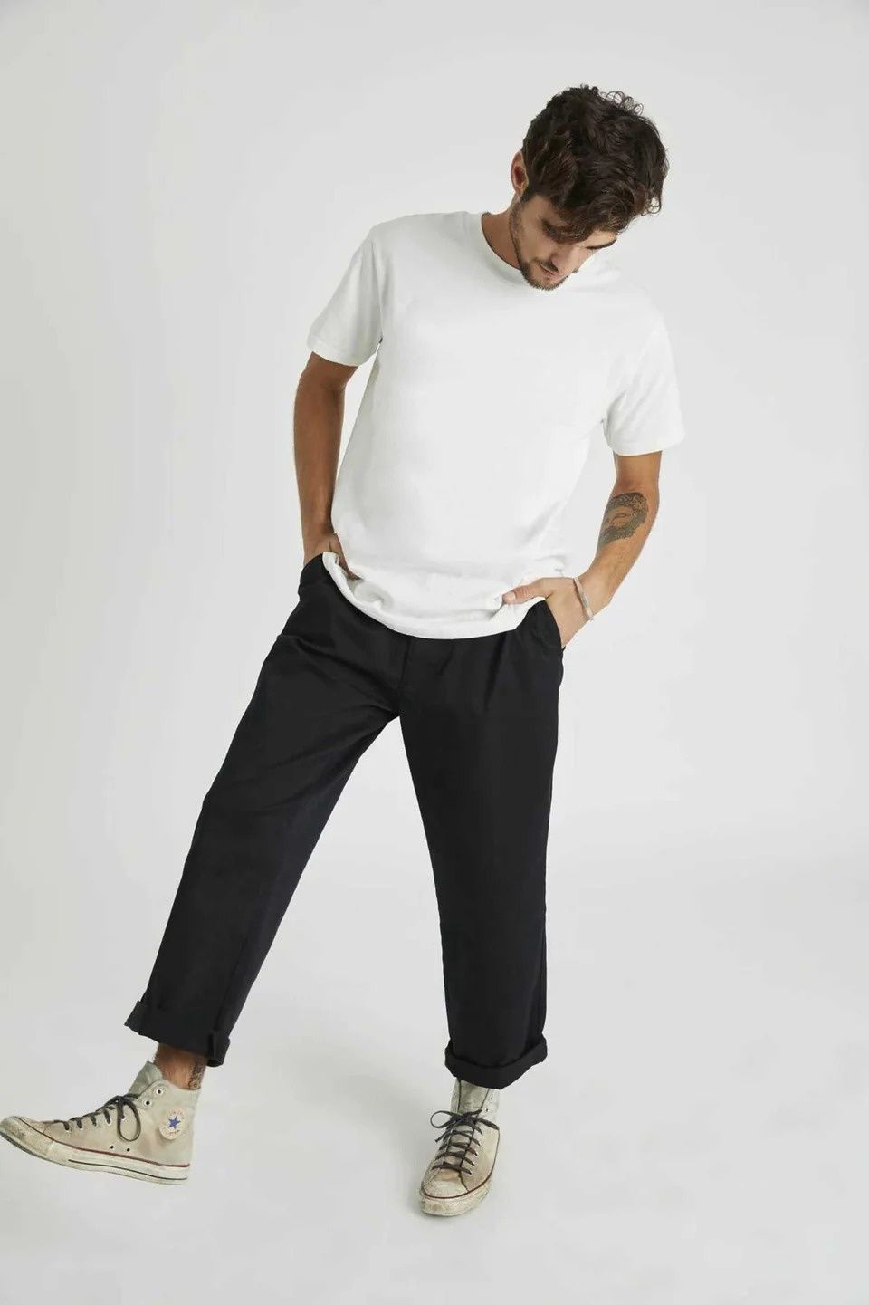 Rollas Lazy Boy Pant V8 Black Drill