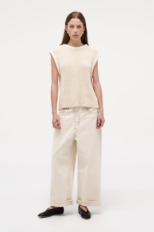 Neuw Cecil Knit Top Cream