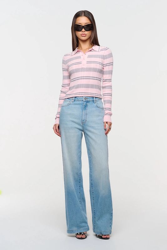 A Kitten Ls Polo - Pink