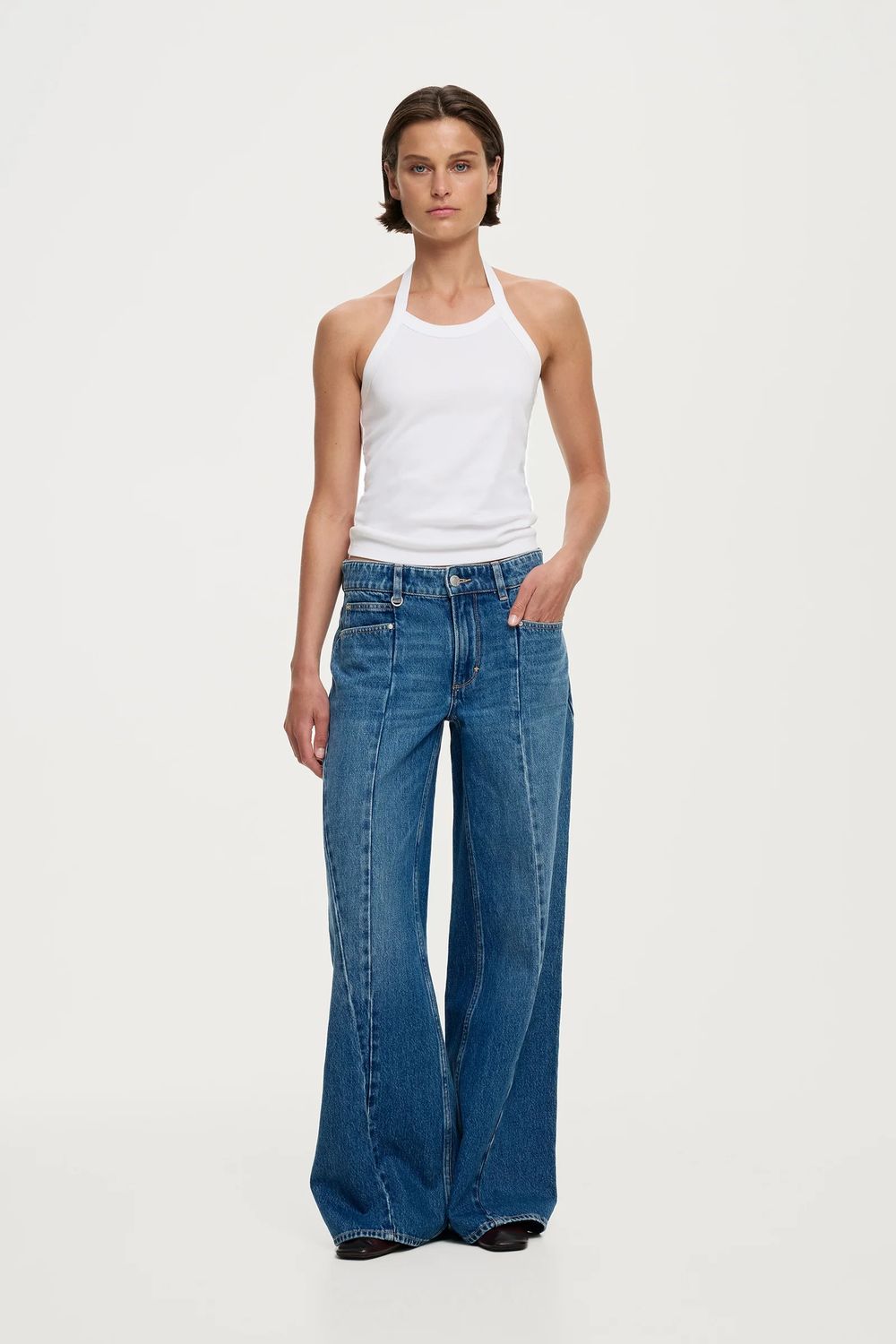 Neuw Milla Wide Azure - Mid Vintage Indigo