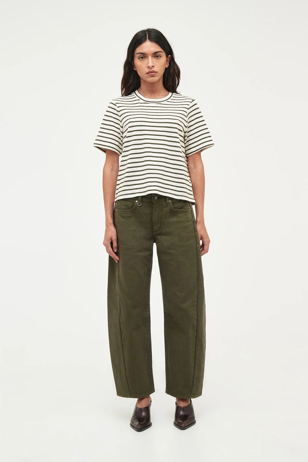 Neuw Resort Stripe Juno Tee - Military Stripe