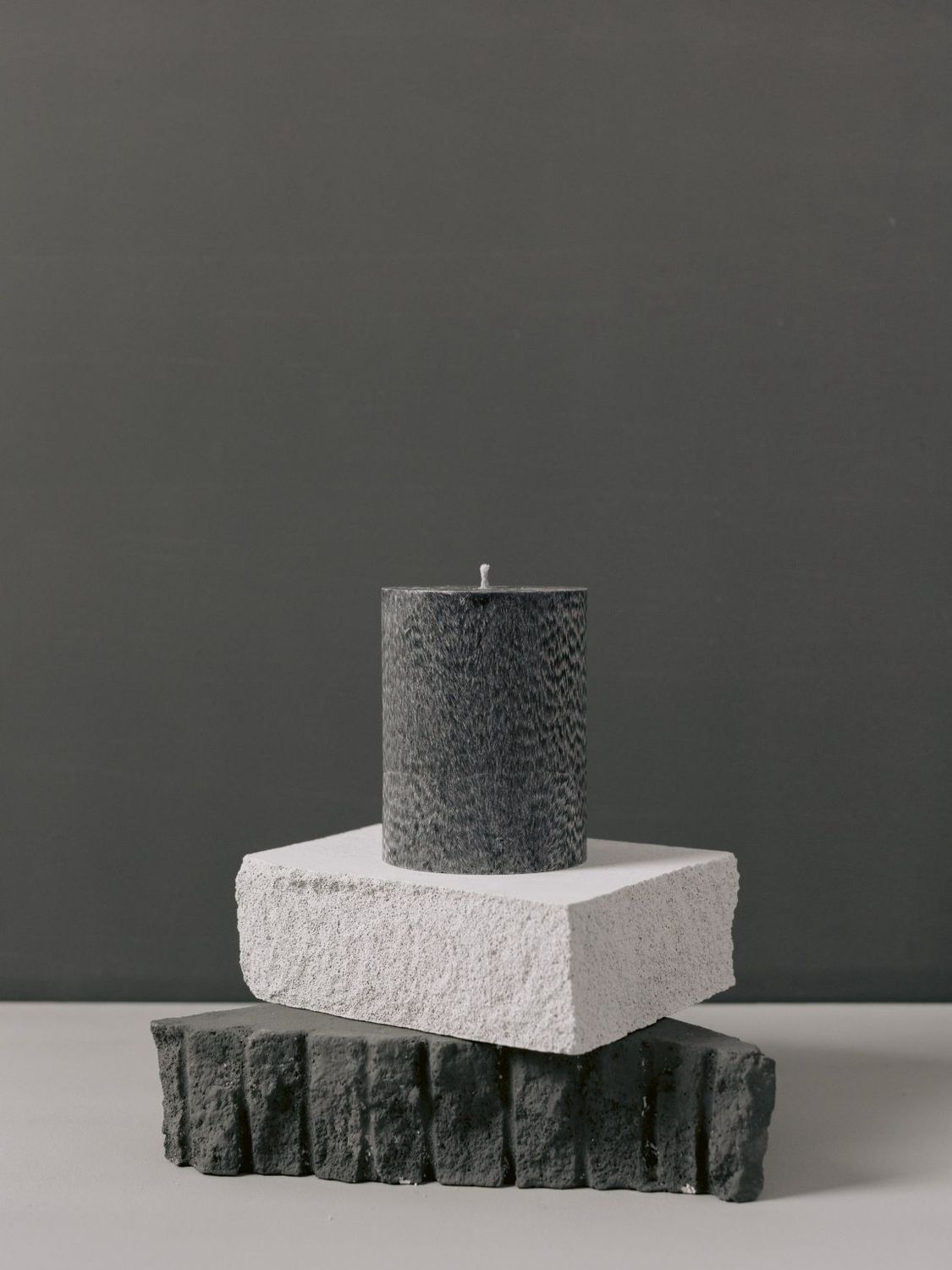 Cilinderkaars Saltum - zwart, Size: S